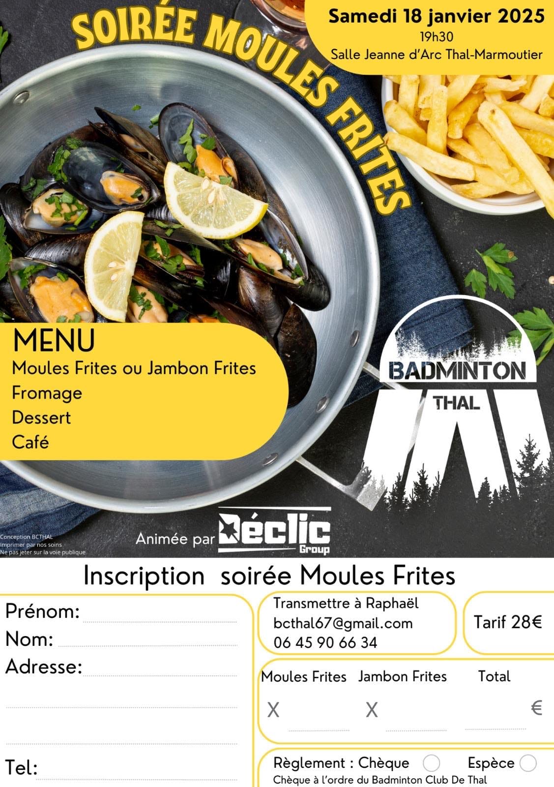 Soirée Moules Frites